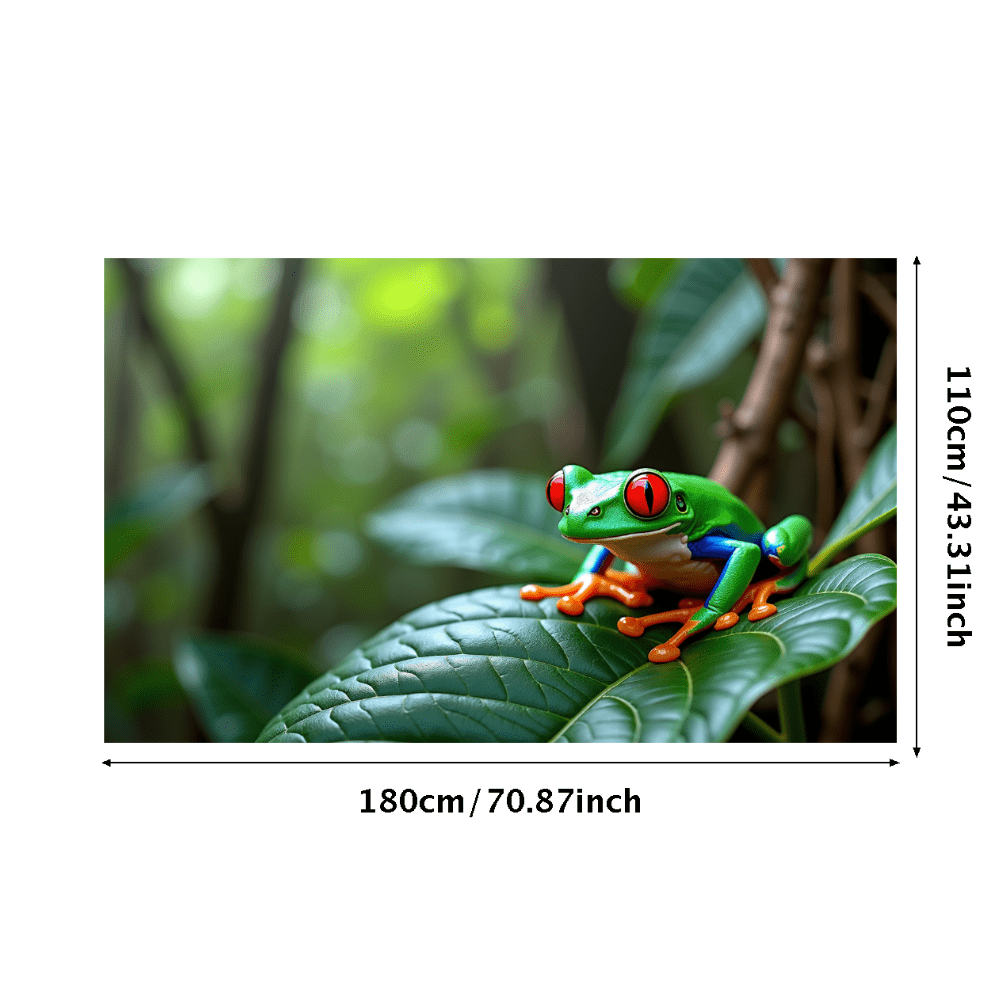 Vivid Colorful Frog Themed Backdrop Banner Party Decorations Background ...