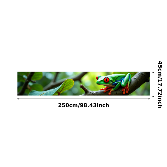 Vivid Colorful Frog Themed Background Banner for Party Decorations Photography Props Jungle Themed Events and Animal Lovers Gatherings