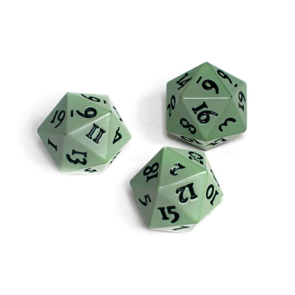 Vivid Cool Matcha Heavy Metal Dice Set (D20)