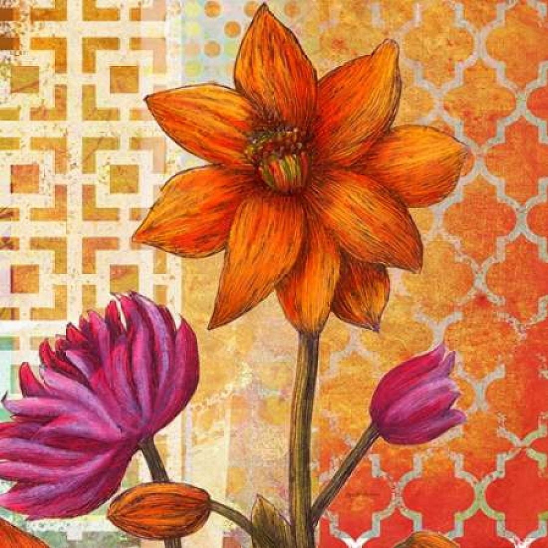 Vivid Dahlia Canvas Art - Walter Robertson (24 x 24)