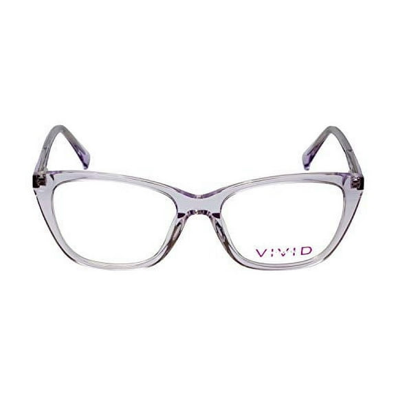 Vivid Designer Reading Eye Glasses 886 in Shiny Light Purple/Crystal Clear 53 mm