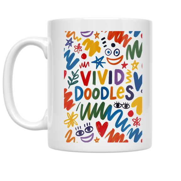 Vivid Doodles Art Design - Creative Soul - 11 oz Ceramic Coffee Mug