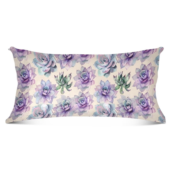 Vivid Floral Flowers Plush Pillow Cases Body Size Ultra Soft Warm Pillowcases with Zipper 20"x54"