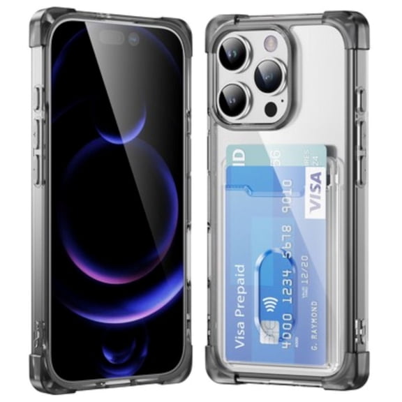 Vivid Hybrid Case with Card Slot for iPhone 16 Pro - Black