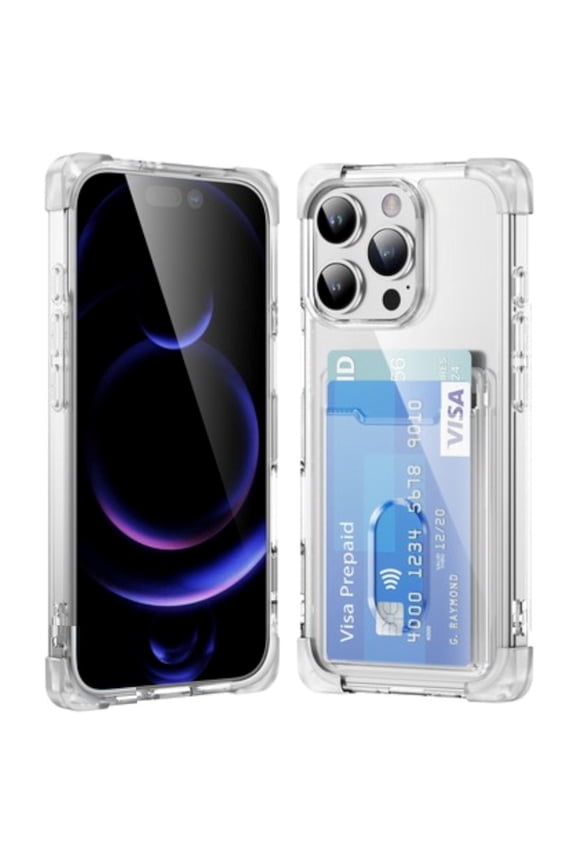 Vivid Hybrid Case with Card Slot for iPhone 16 Pro - Clear