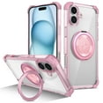 thumbnail image 1 of Vivid Hybrid MagSafe Case with Rotating Ring Stand for iPhone 16 Plus - Pink, 1 of 5