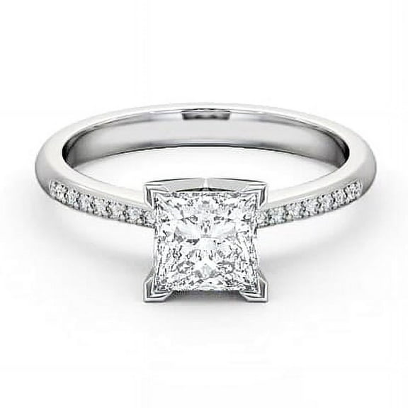 Vivid Jewel 1.4 Ct Marquise Cut Diamond Rings - 14K White Gold Over Rings for Her - Engagement Wedding Diamond Jewelry for Women's - Simple Anniversary Solitaire with Accents Rings for Her