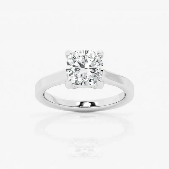 Vivid Jewel 14K White Gold Plated Ring for Her - Brilliant 1.8 Ct Round Cut Moissanite Ring - Gorgeous Gift for Women's - 30th Wedding Anniversary Gifts - Moissanite Jewellery