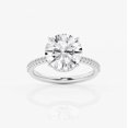 thumbnail image 1 of Vivid Jewel Brilliant 2.3 Ct Round Cut Moissanite Ring - 14k White Gold Plated Ring - Engagement Wedding Hidden Halo with Moissanite Ring - 9th Year Anniversary Gifts for Women's, 1 of 2