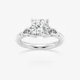 thumbnail image 1 of Vivid Jewel Cushion Cut Excellent 2.2 Ct Moissanite Ring for Women's - 14K White Gold Plated Moissanite Ring Hidden Halo Moissanite Rings for Birthday Gifts - Solitaire Moissanite Rings for Women's, 1 of 2