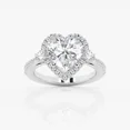thumbnail image 1 of Vivid Jewel Heart Cut Excellent 1.6 Ct Moissanite Ring For Women's - 14K White Gold Plated Ring - Engagement 3 Layer Wings Style Her Rings - Solitaire Rings for Her - Stacking Engagement Rings Gifts, 1 of 2