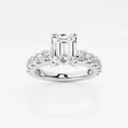 thumbnail image 1 of Vivid Jewel Wedding Ring For Her - 14K White Gold Plated Annivasary Ring - 1.5 Ct Pear Cut Brithday Ring for Her - Daily Wear Moissanite Ring for Her - Pear Cut & Emerald Cut Wedding Annivasary Ring, 1 of 2