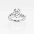 thumbnail image 1 of Vivid Jewel Women’s Twisted Engagement Ring - 1.7 Ct Oval Cut Moissanite Ring - Infinity Design in 14K White Gold Plated Ring - Perfect for Weddings, Anniversaries, and Birthday Celebration, 1 of 2