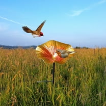 Vivid Metal Butterfly Water Feeder - Decorative Bee & Bird Bath Bowl with Stake for Garden, Patio & Yard, Flower Design Outdoor Watering Station for Pollinators