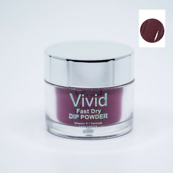 Vivid Nails Dip Powder Colors, 1oz (Fine Wine #182)