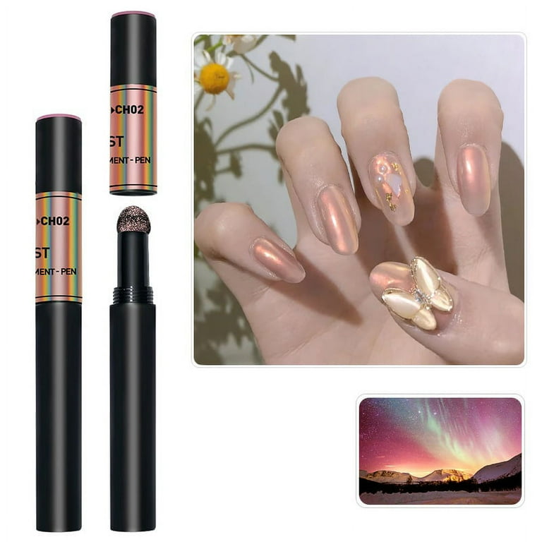 Vivid Nails Shiny Chrome Powder Nail Art Magic Nail Pen (CH02