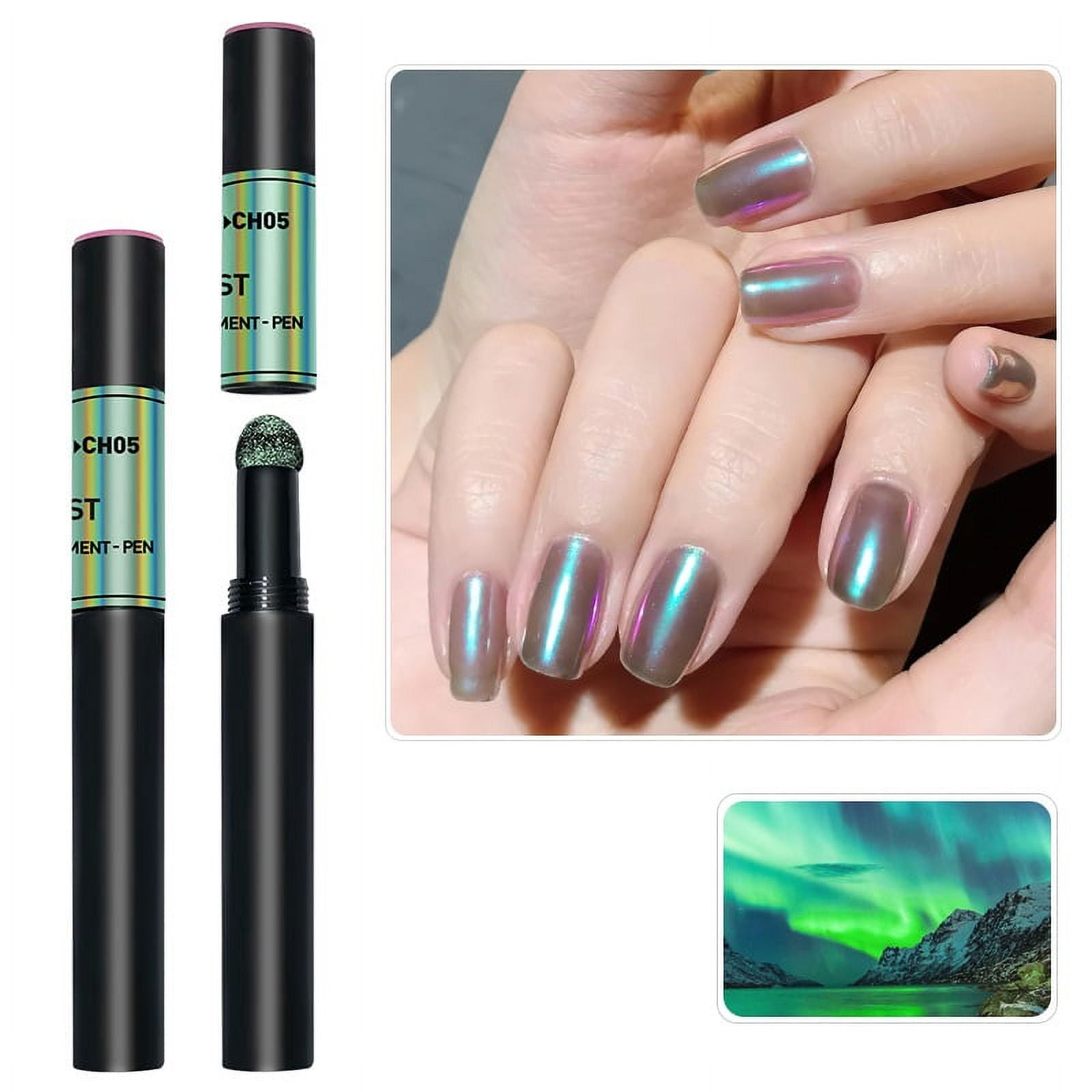 Cushion Powder Pen Chrome Nail Pen Vivid Nails Shiny Chrome