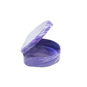 Vivid Orthodontic Marble Retainer Case With Hinged Lid Snaps  Portable Case For Retainers, Dentures  Sport Mouthguard Case (Purple)
