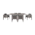 thumbnail image 1 of Vivid Outdoor 7 Piece Dining Set in Gray Eucalyptus Wood with Gray Cushions, 1 of 14