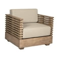 thumbnail image 1 of Armen Living Vivid Outdoor Patio Chair in Light Eucalyptus Wood with Taupe Olefin Cushions, 1 of 13