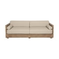 thumbnail image 1 of Armen Living Vivid Outdoor Patio Sofa in Light Eucalyptus Wood with Taupe Olefin Cushions, 1 of 13