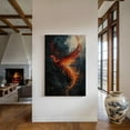 thumbnail image 1 of Vivid Phoenix Rising Wall Art - Abstract Fire Bird Painting, Mythical Creature Decor, Fiery Flames Artwork For Bold Spaces Wall Art, Modern Wall Decor, 8x12 UNFRAMED, 1 of 2