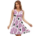 thumbnail image 1 of Vivid Pink Tennis Rackets Pattern Dress Fashion Beach Long Dresses Female Party Printed Sundress, 1 of 7