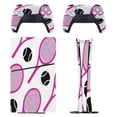 thumbnail image 1 of Vivid Pink Tennis Rackets Pattern PS5/PS5 Pro/PS5 Slim Digital Disc Skin Sticker For Console And Controller Skins, 1 of 7
