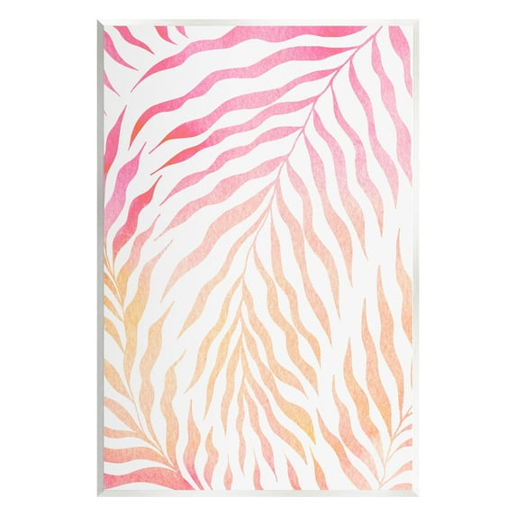 Vivid Pink Wavy Leaves Botanical & Floral Graphic Art Unframed Art Print Wall Art