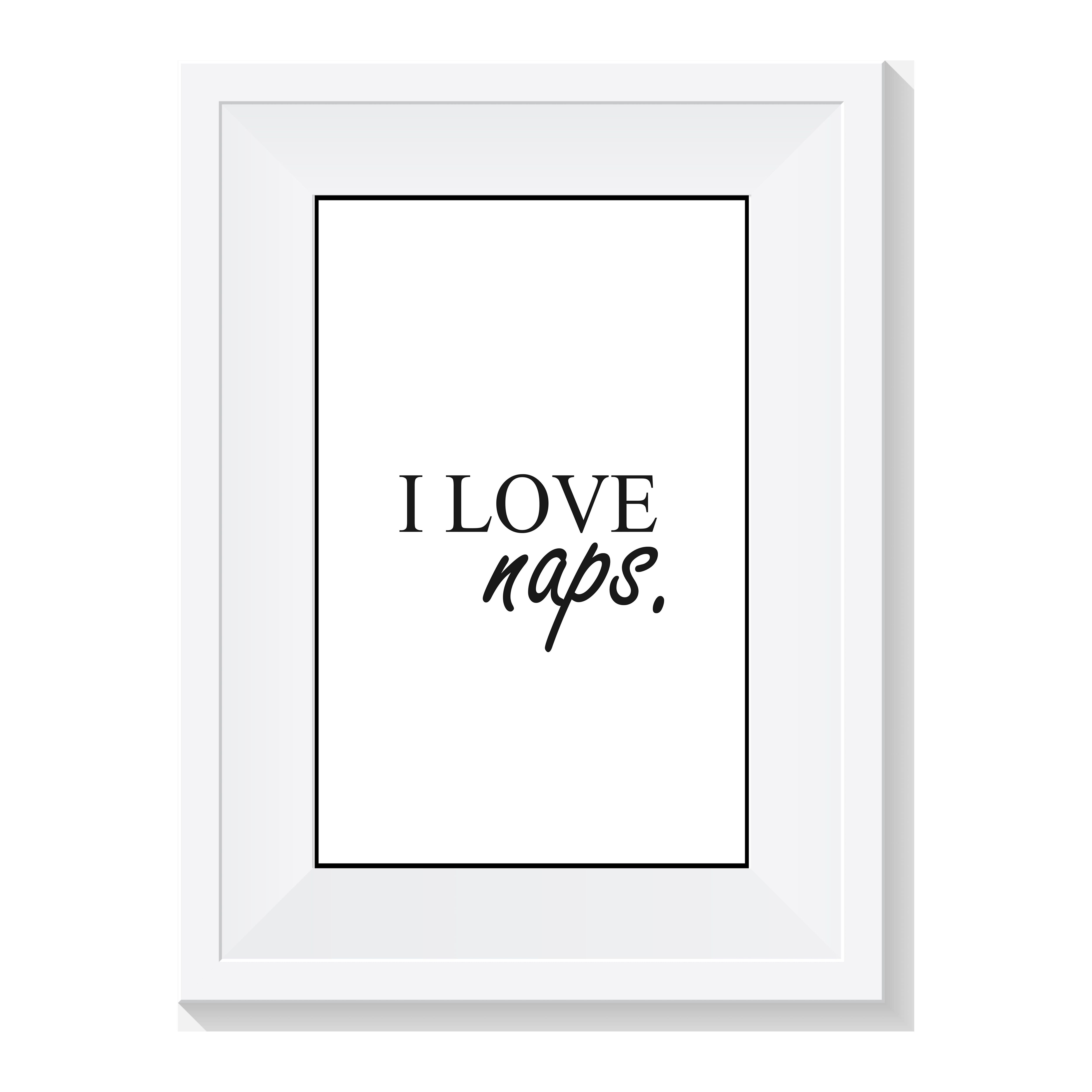 Vivid Pixel I Love Naps – Art Prints, Wall Decor, and Wall Art 05x07in ...