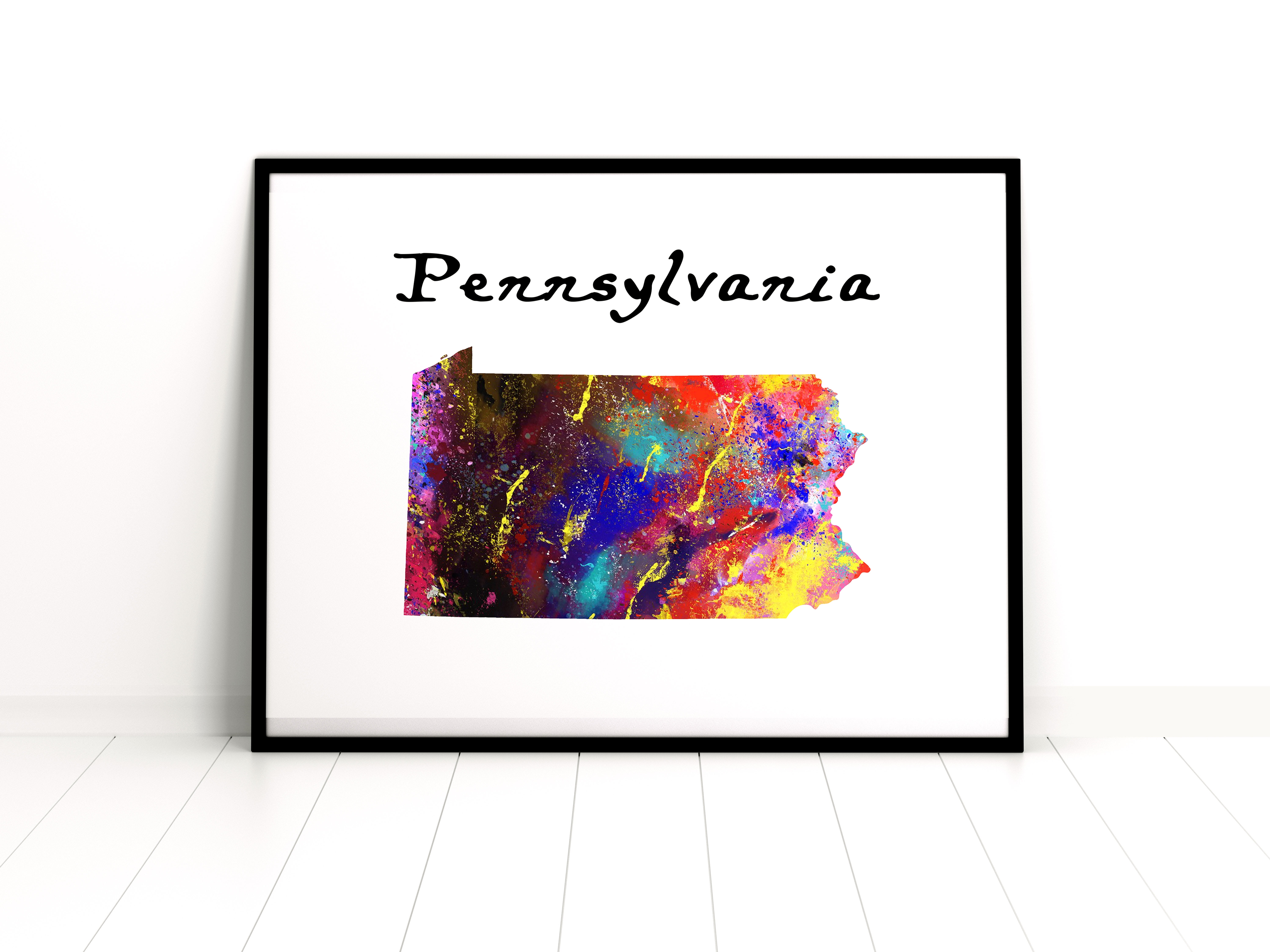 Vivid Pixel Pennsylvania Art Prints, Wall Decor, and Wall Art 08x10in