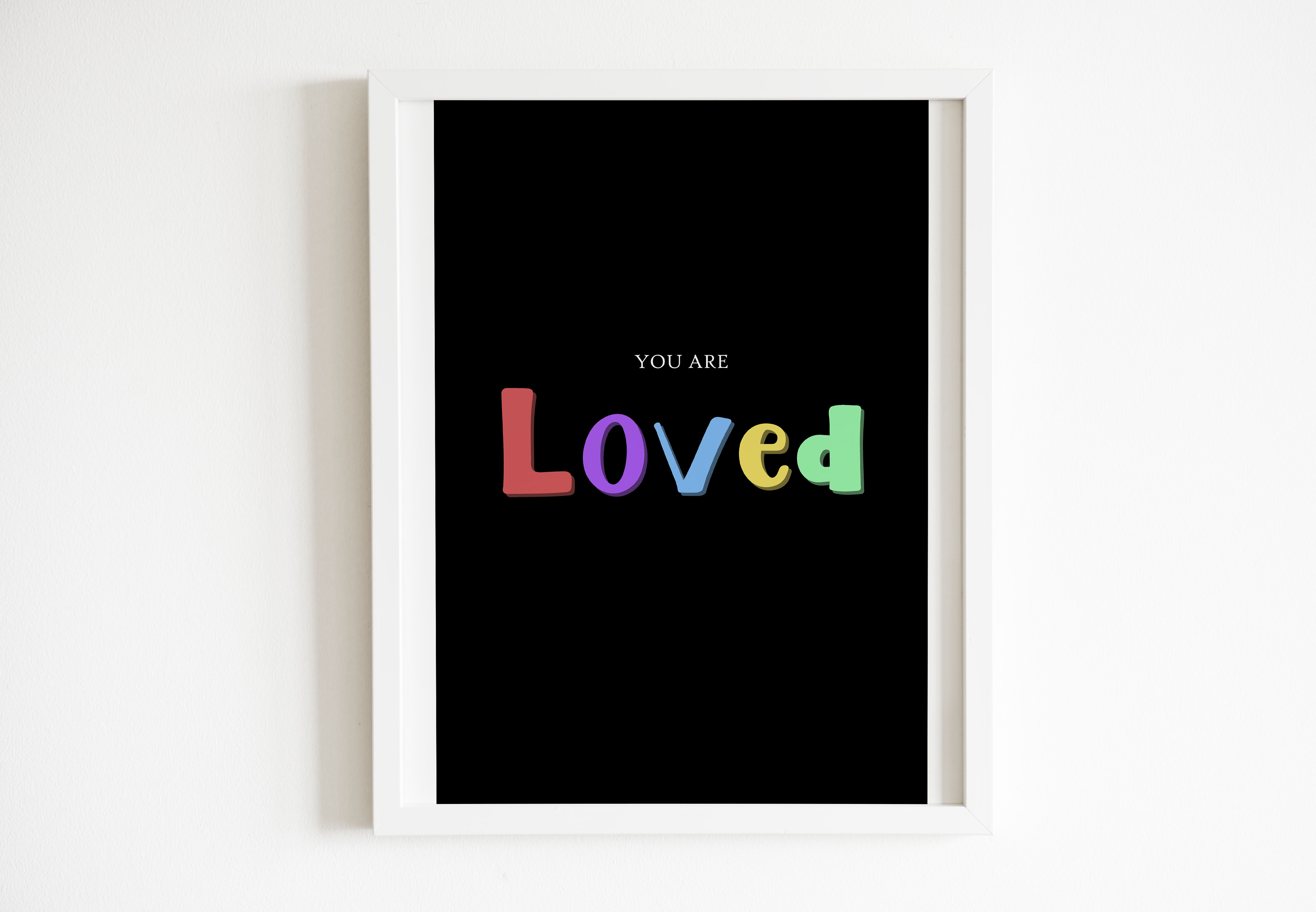 Vivid Pixel You Are Loved Art Prints, Wall Decor, and Wall Art