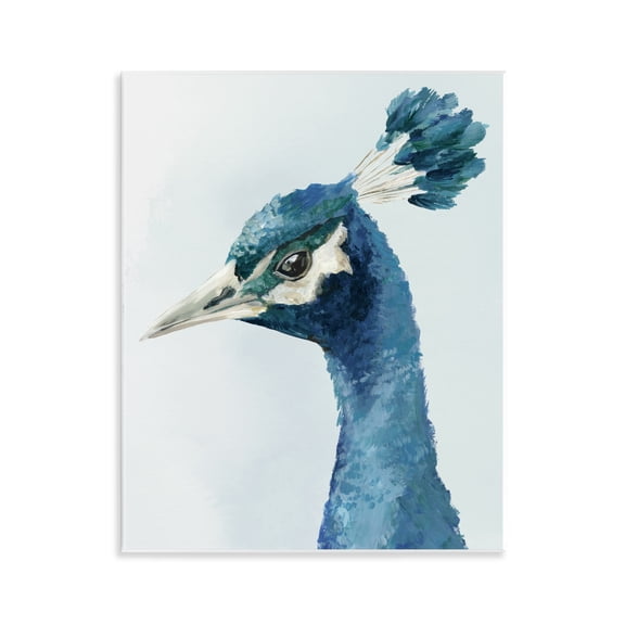 Stupell Industries Vivid Plumage Peacock Wall Plaque Art, design by Hannah Dawson, 14 x 11