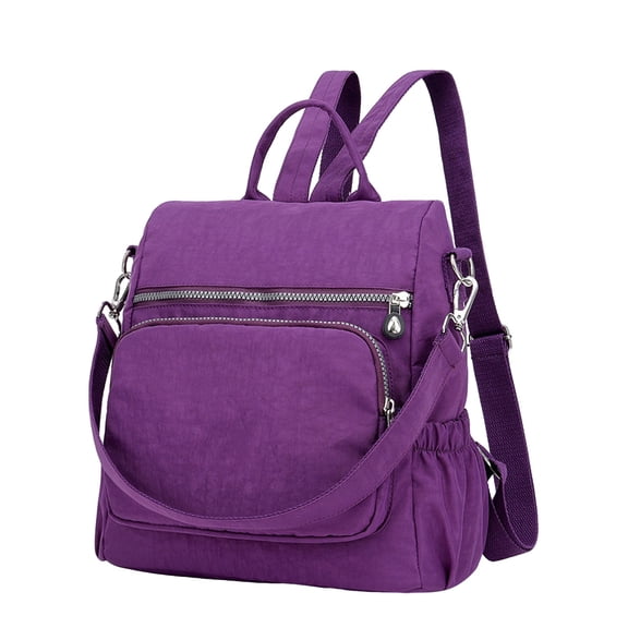 Vivid Purple Daily Backpack, Ink Resistant Thick Wood Pulp Craft Paper