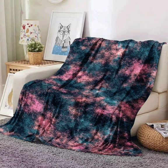 Vivid Rainbow Clouds Soft Flannel Throw Blanket Lightweight Warm & Cozy for Couch Bed Travel Camping Digital Print Design Perfect Gift for Family & Friends 100. Contemporary Style All-Season