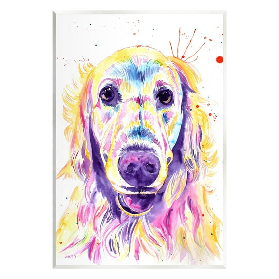 Vivid Retriever Dog Pet Portrait Animals & Insects Graphic Art Unframed Art Print Wall Art