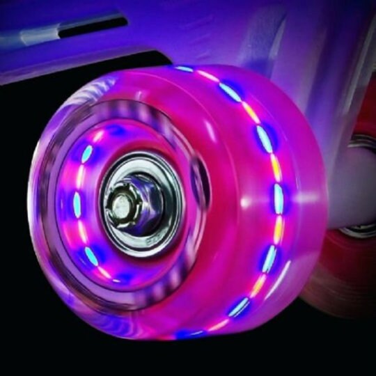 Vivid Skates LED Light Up Roller Skate Wheels 4 Pack Quad Skate