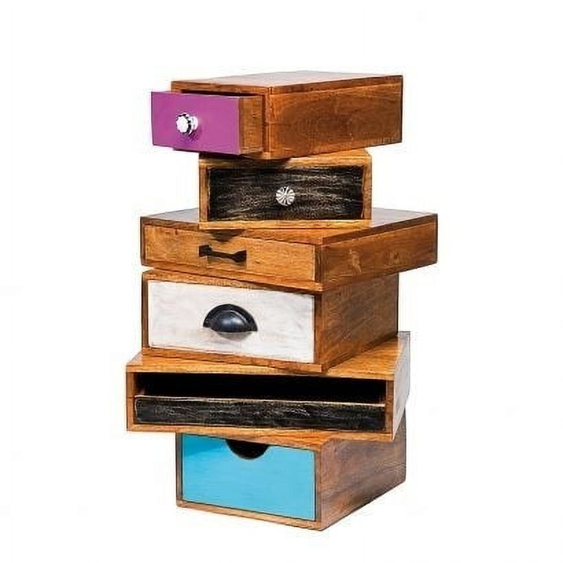 Vivid Solid Wood Tallboy Chest of 5 Drawers/ Home Décor Chest Drawer