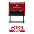 thumbnail image 1 of Vivid Stamp Action Required Office Self Inking Rubber Stamp (Red Ink) - Large, 1 of 1