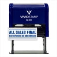 thumbnail image 1 of Vivid Stamp All Sales Final No Refunds No Exchanges Self Inking Rubber Stamp (Blue) - Medium, 1 of 4