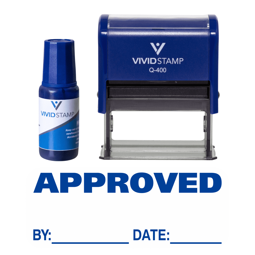 Vivid Paid Date Stamp - Rectangular, Black Plastic, 3/4" X 1-7/8", Month Day Year Format