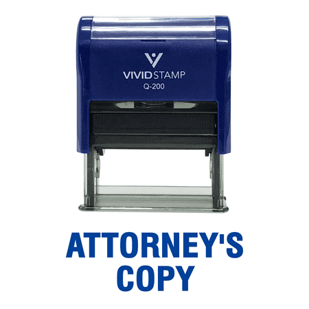 Vivid Stamp Attorney'S Copy Self Inking Rubber Stamp (Blue Ink) - Medium