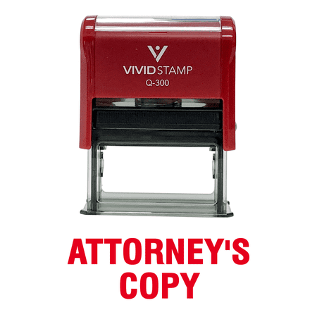 Vivid Stamp Attorney'S Copy Self Inking Rubber Stamp (Red Ink) - Large