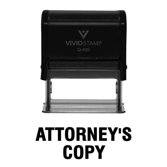 Vivid Stamp Attorney's Copy Self Inking Rubber Stamp (Black Ink) - X-Large
