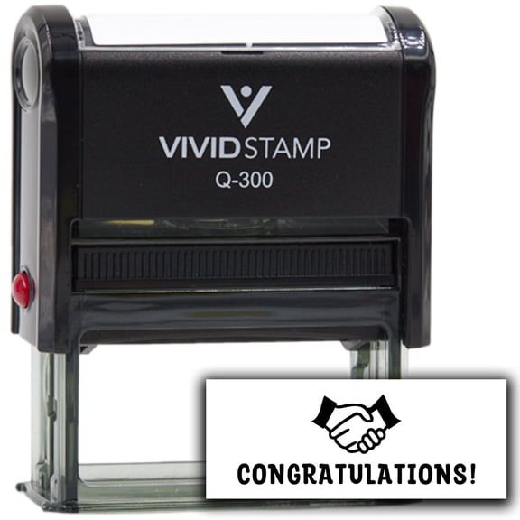 Vivid Stamp Congratulations! Stamps For Grading Self-Inking Rubber Stamps (Blank Ink) - Q-300