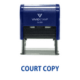 thumbnail image 1 of Vivid Stamp Court Copy Self Inking Rubber Stamp (Blue Ink) - Medium, 1 of 1