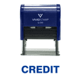 thumbnail image 1 of Vivid Stamp Credit Self Inking Rubber Stamp (Blue Ink) - Medium, 1 of 1