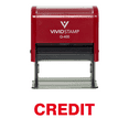 thumbnail image 1 of Vivid Stamp Credit Self Inking Rubber Stamp (Red Ink) - X-Large, 1 of 1