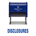 thumbnail image 1 of Vivid Stamp Disclosures Self Inking Rubber Stamp (Blue Ink) - X-Large, 1 of 1