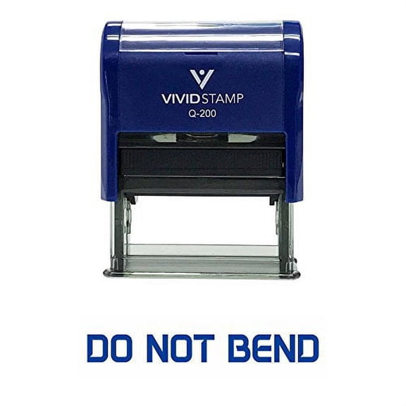 Vivid Stamp Do Not Bend Office Self-Inking Office Rubber Stamp (Blue) - M